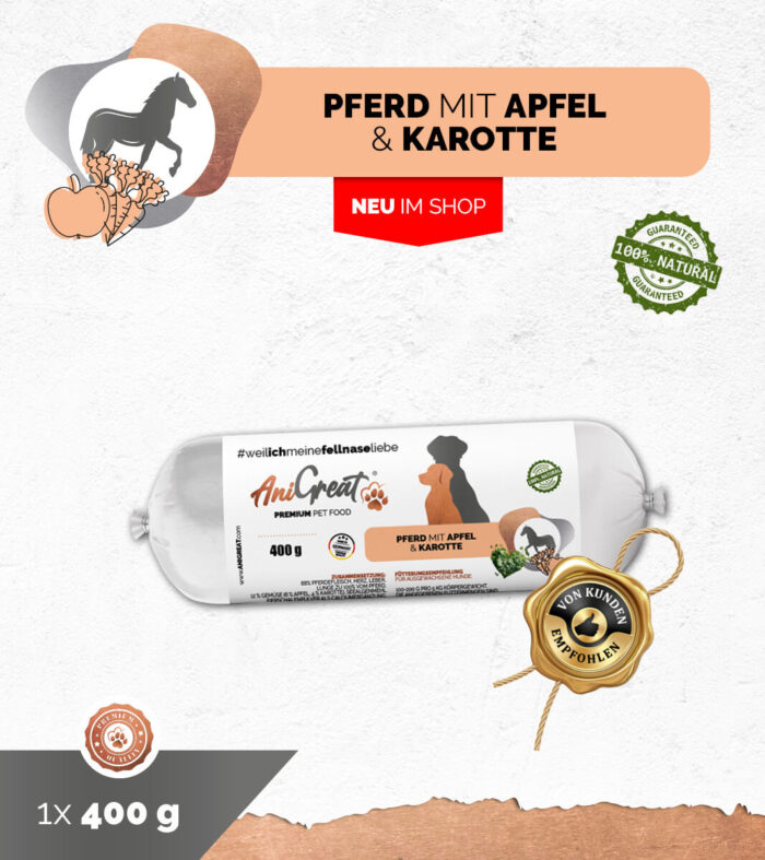 Pferd mit Apfel & Karotte Premium – Bild 1