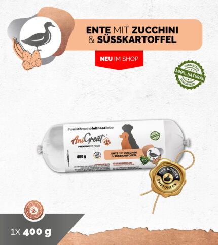 Ente mit Zucchini & Süßkartoffel Premium