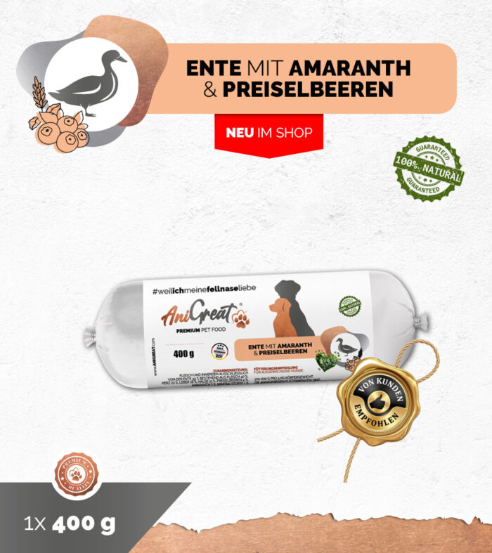 AniGreat_w_rste_5.jpg Ente mit Amaranth & Preiselbeeren Premium – Bild 1
